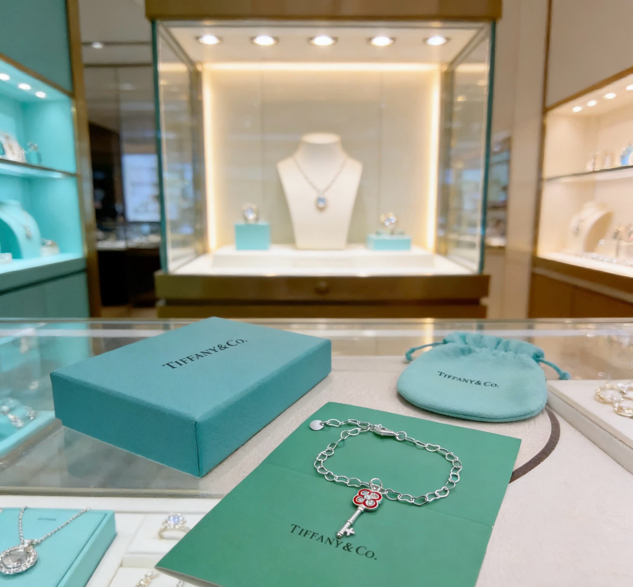 Tiffany & Co. Sterling Silver Key Charm Bracelet